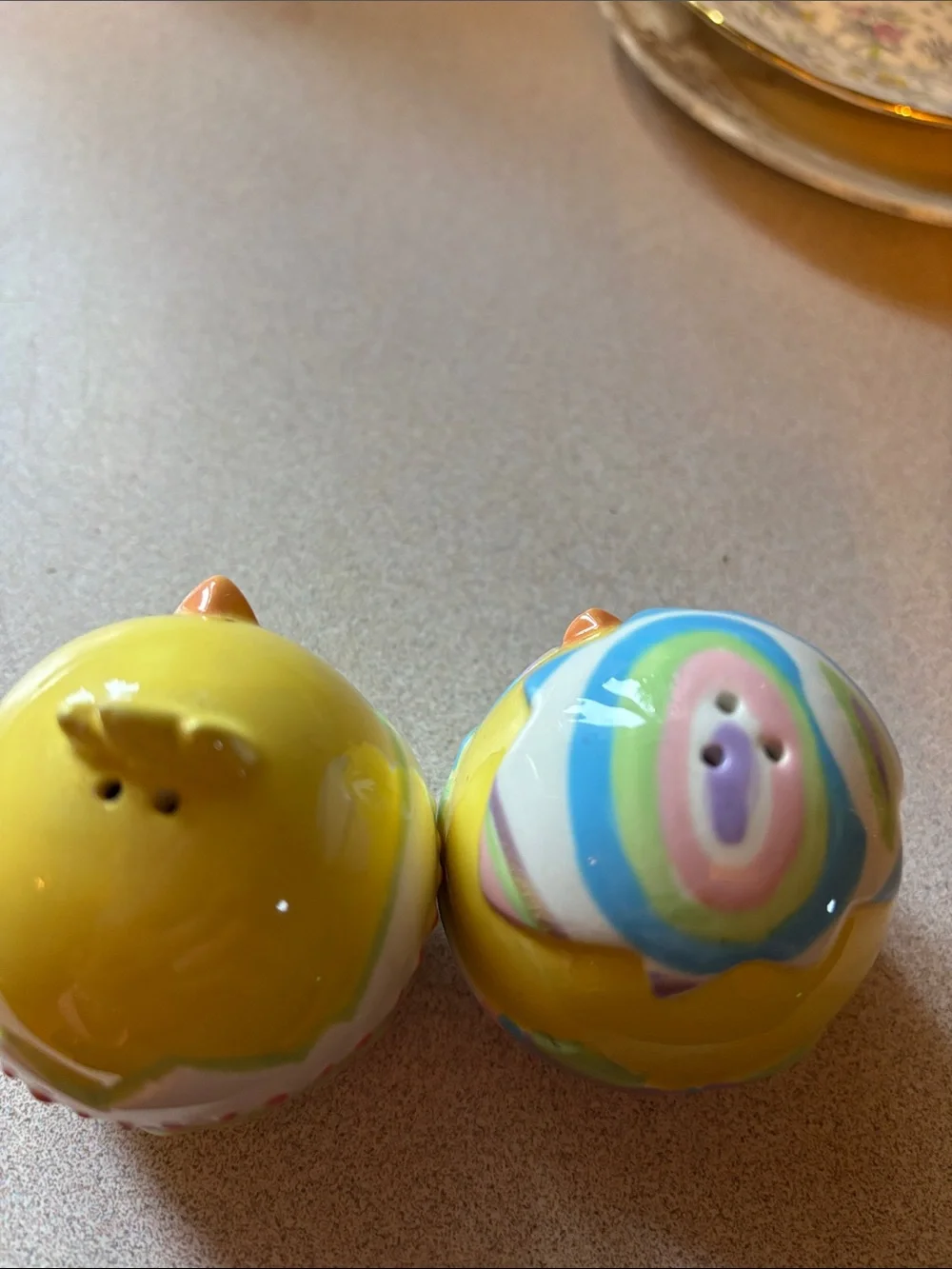 Ceramic Easter Chick Salt & Pepper Shakers - Yellow